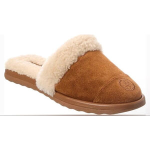 New Women's Tory Burch Suede & Shearling Slippers Brown Beige Size 7